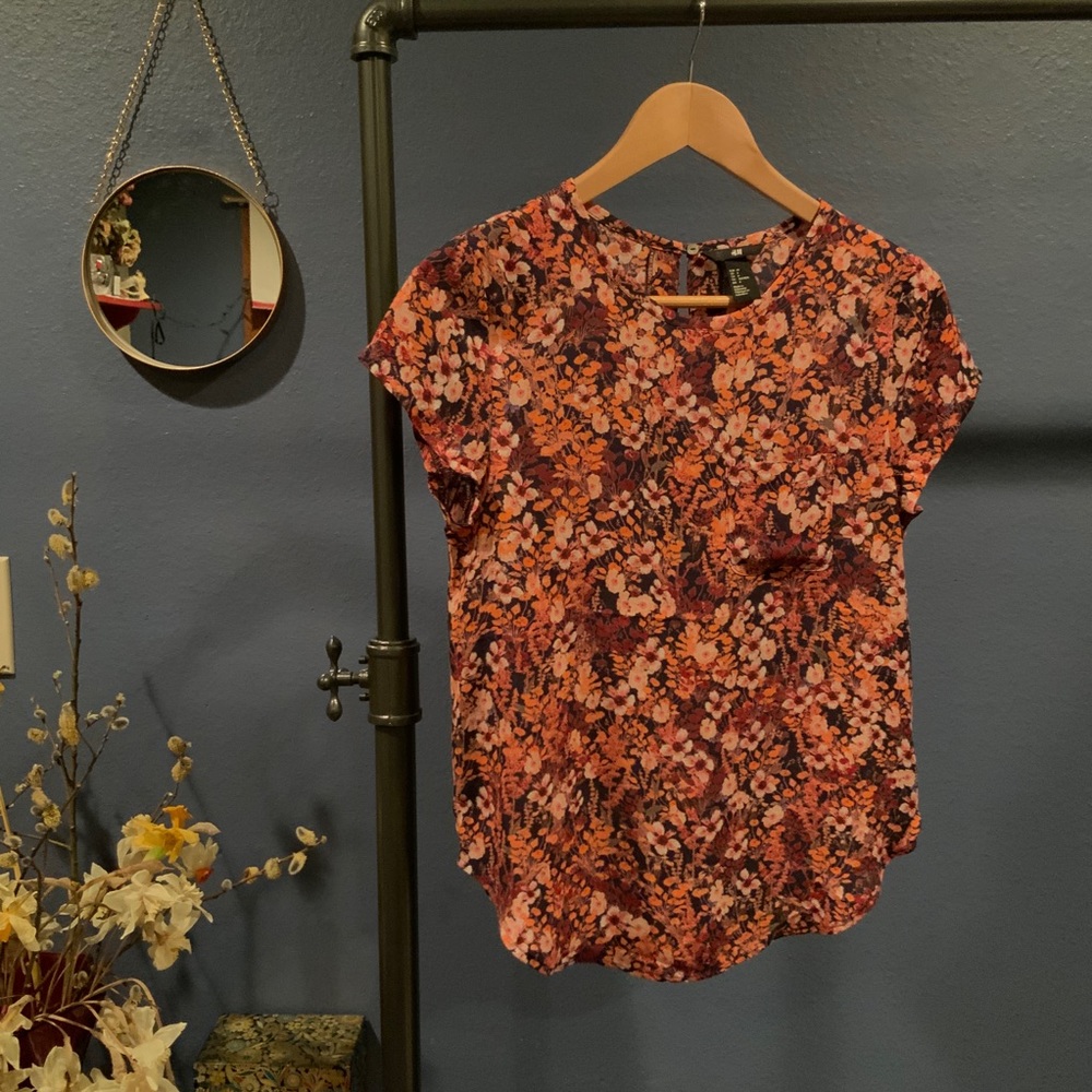 Spring floral blouse